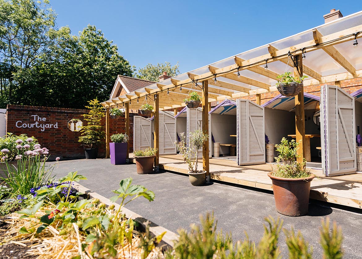 The courtyard at The George