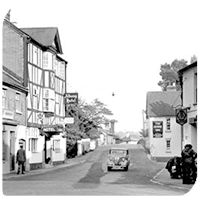 Looking towards the George from the centre of Fordingbridge